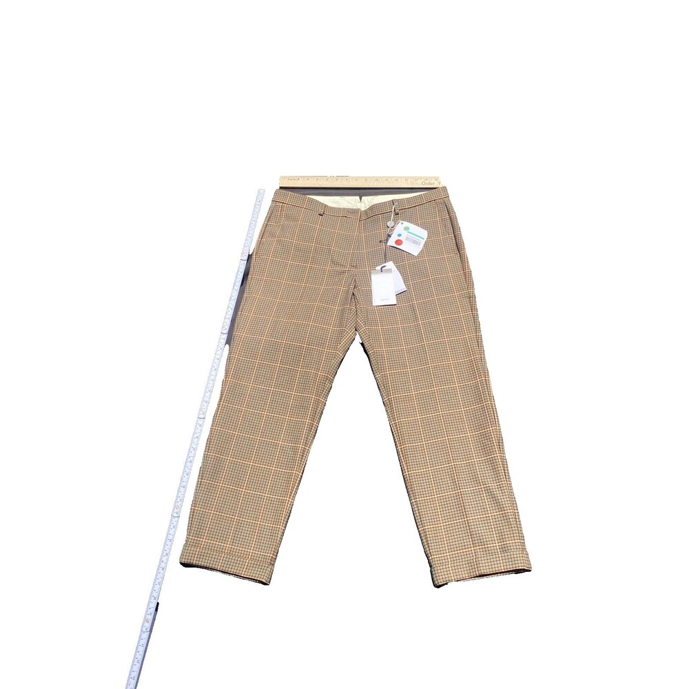 Mauro Grifoni Men's Plaid Brown Pants Size 46 NWT